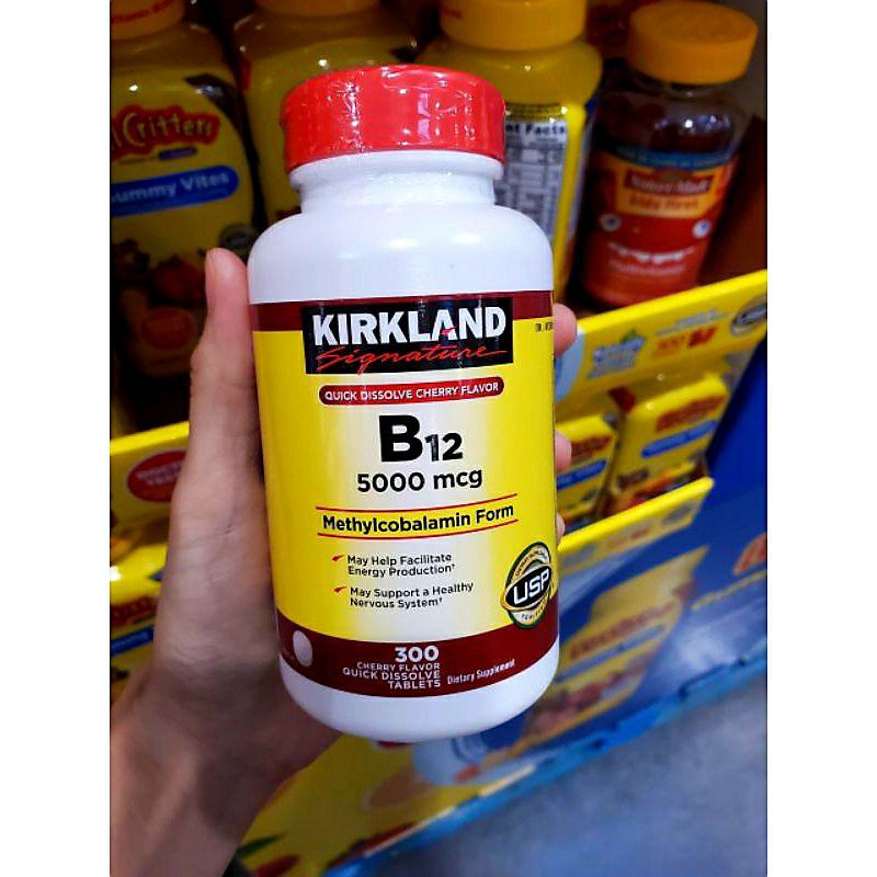 Vitamin B12 Kirkland Signature 5000mcg 300 Viên Uống Bổ Sung Vitamin