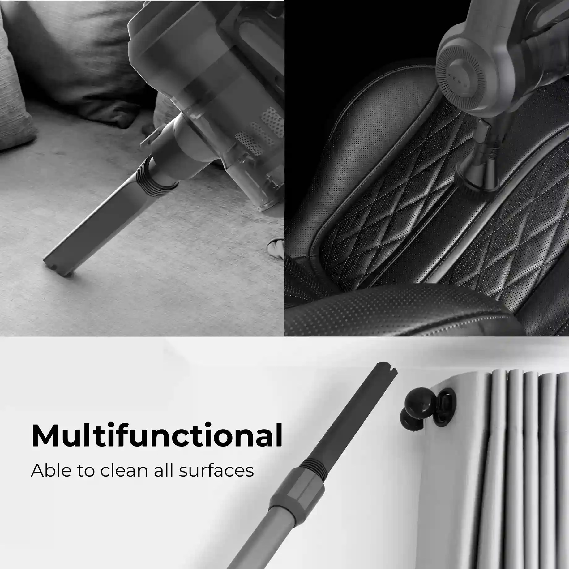 AENO Cordless vacuum cleaner SC1 electric turbo brush, LED lighted