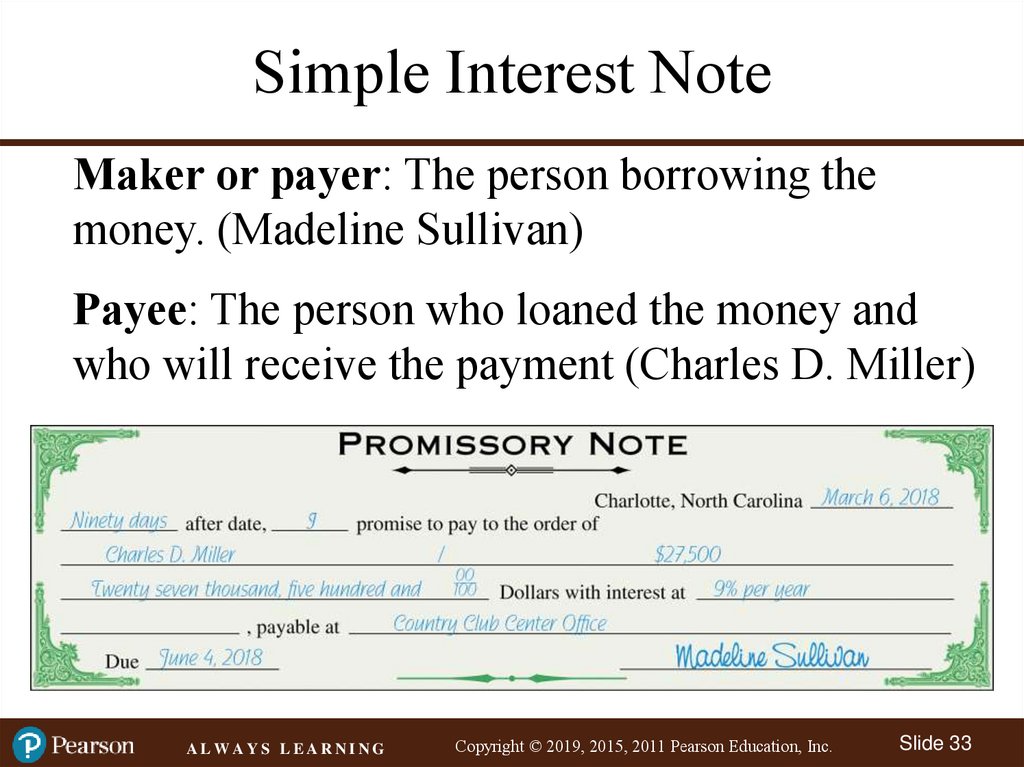 Basics of simple interest online presentation