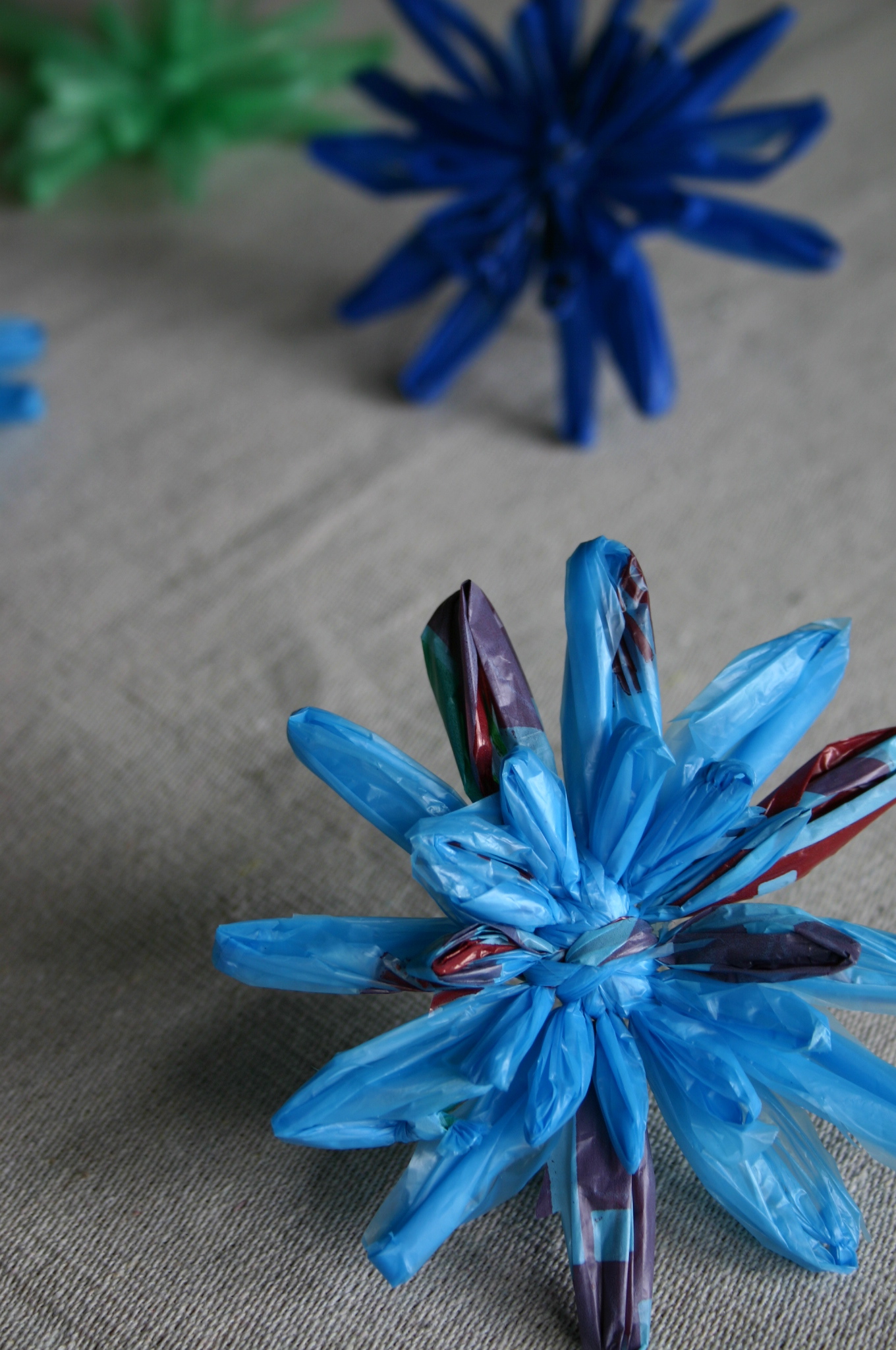 Plastic Bag Flowers Family Chic