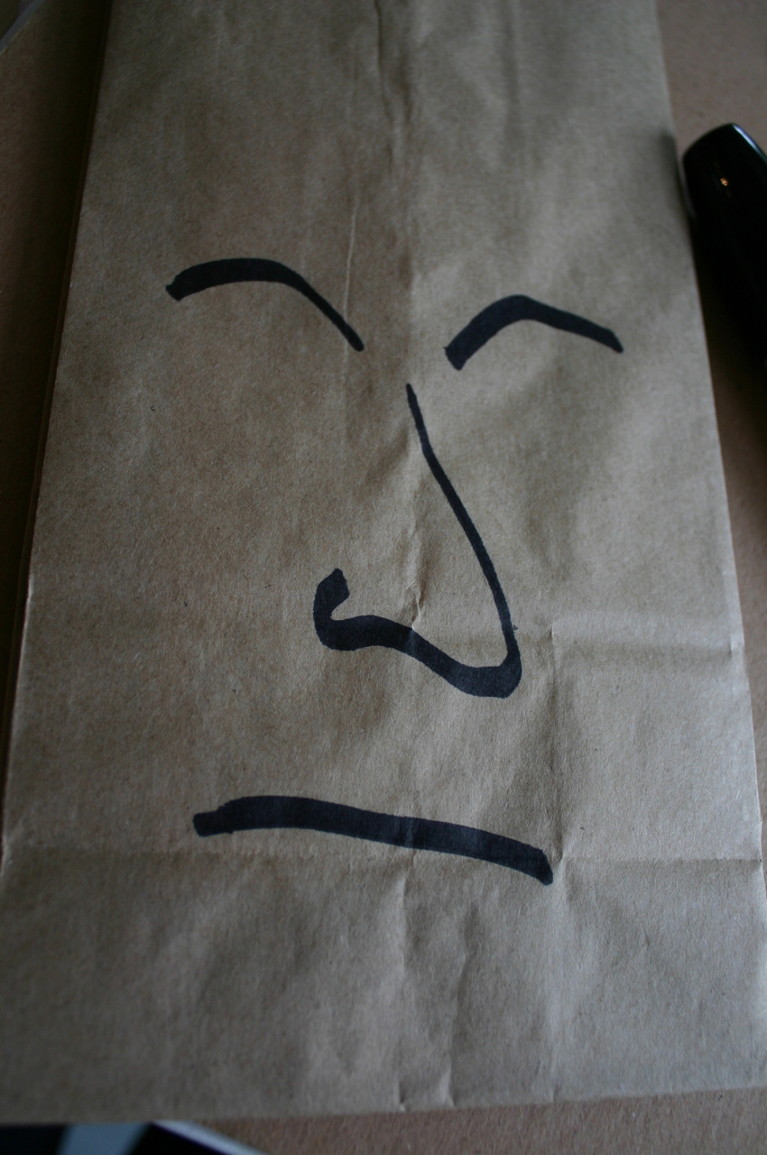Freaky Paper Bag Faces Family Chic