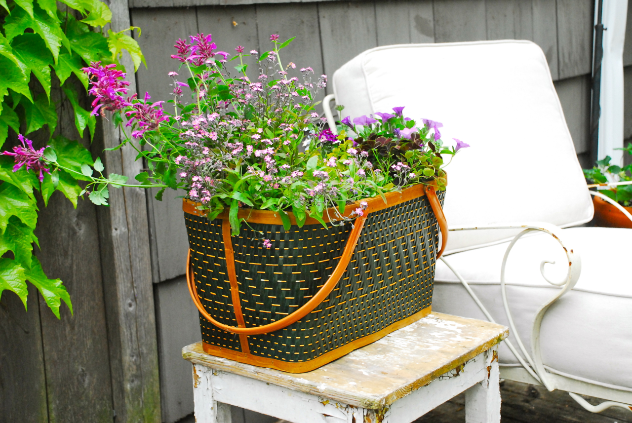 Picnic Basket Planter Family Chic