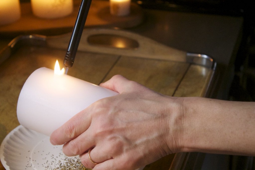 Glitter Candles Family Chic