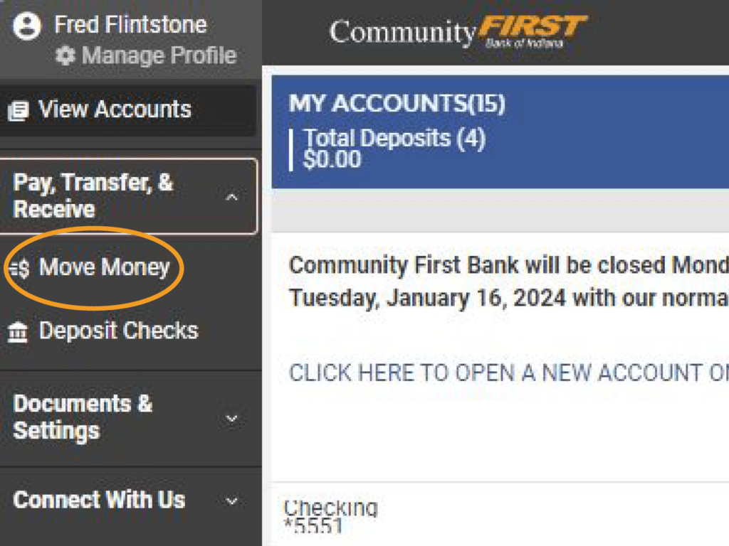 Online Banking Bill Pay Community First Bank of Indiana