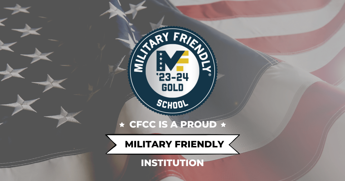 CFCC earns 20232024 Military Friendly® School Gold Status designation