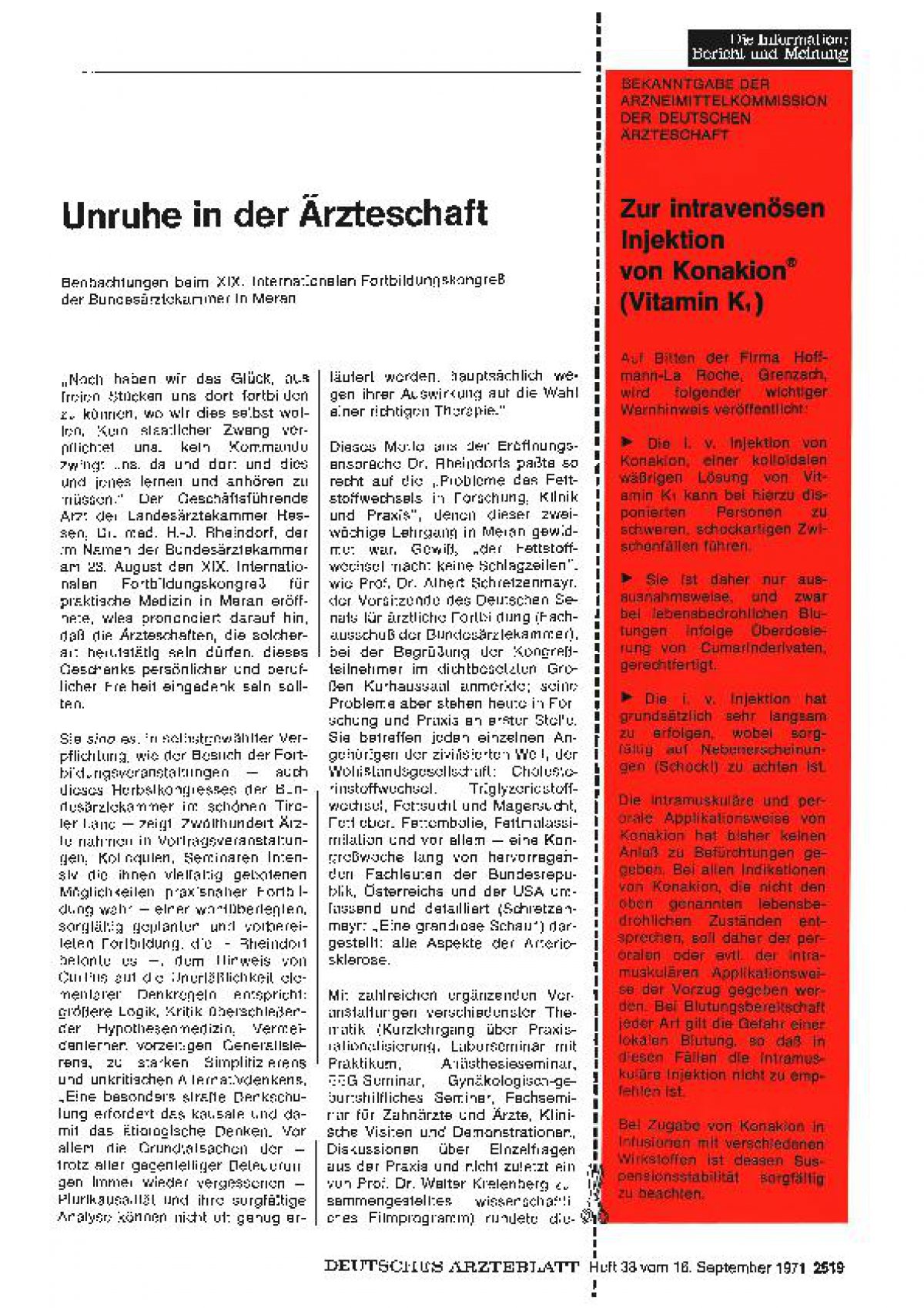 Bekanntgabe der Arzneimittelkommission der deutschen Ärzteschaft Zur