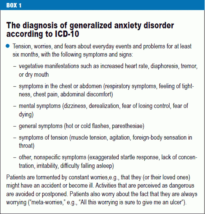 The Diagnosis and Treatment of Generalized Anxiety Disorder (26.04.2013)