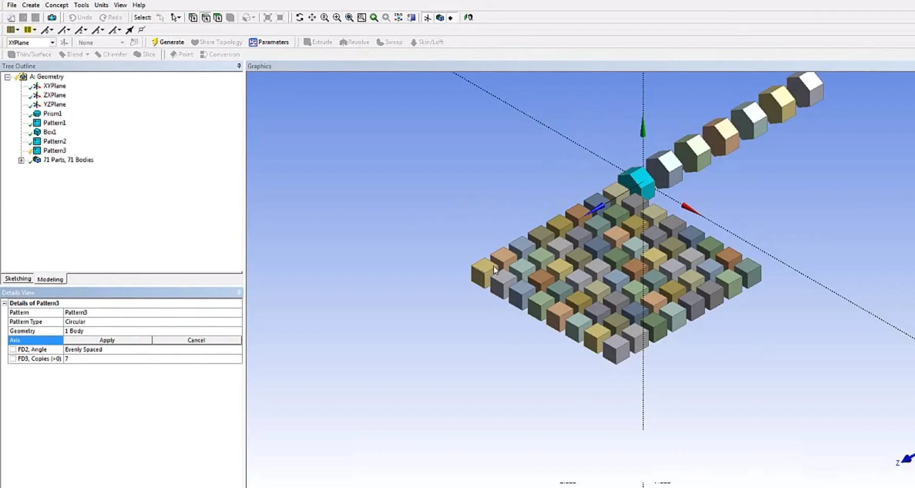 Ansys DesignModeler Pattern & Array CFD.NINJA