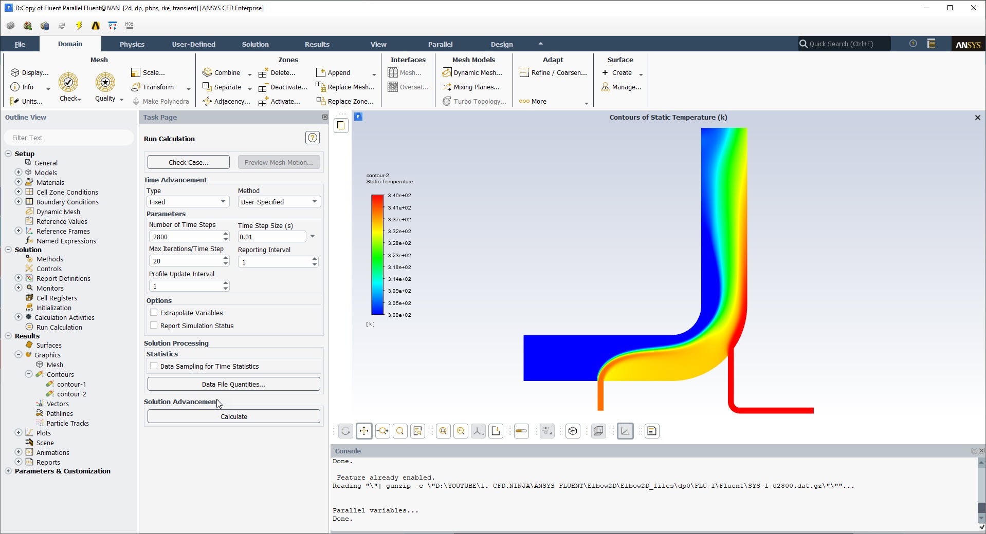 Ansys Fluent Elbow 2D (Steady & Transient Simulation Ansys Fluent Elbow 2D (Steady & Transient Simulation