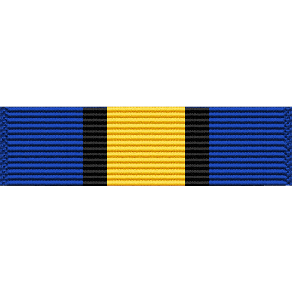 5 STRIPE RIBBON BAR Royal Blue, Black, Yellow Colors CFETagman