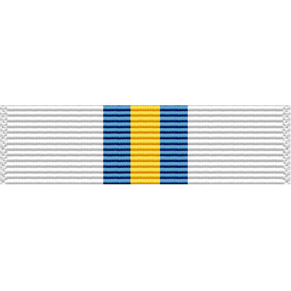 5 STRIPE RIBBON BAR White, Medium Blue, Yellow Colors CFETagman