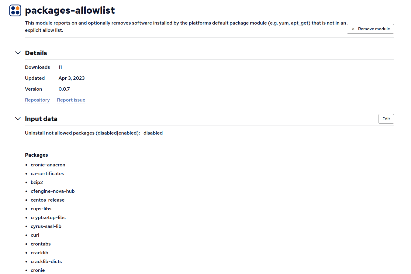 Improved software compliance with packagesallowlist
