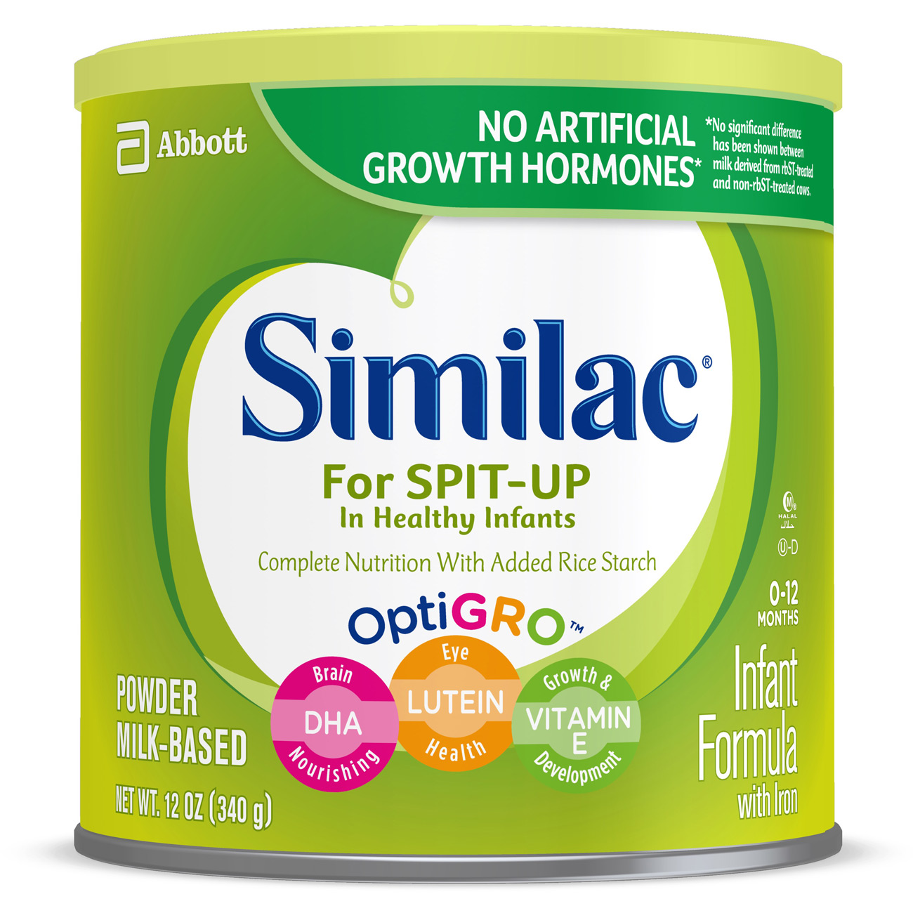 Similac for Spit Up Infant Formula with Iron Powder 12oz Can Case