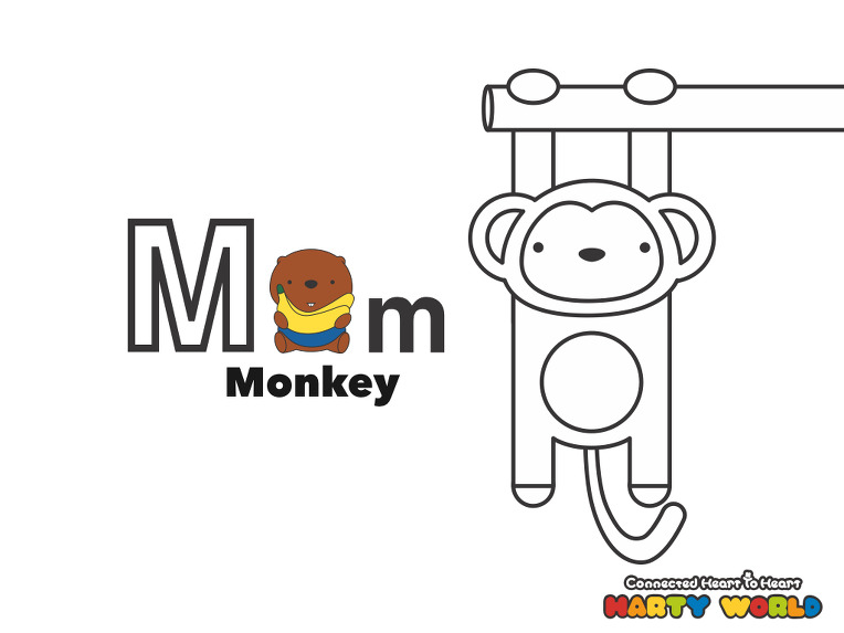 [하티월드]무료 색칠공부 프린트/유아 색칠놀이/알파벳 M m