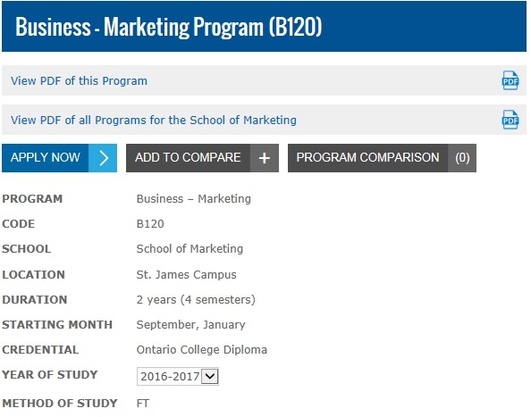 조지브라운컬리지 비지니스학과 토론토 대학 마케팅, Brown College Business, Marketing