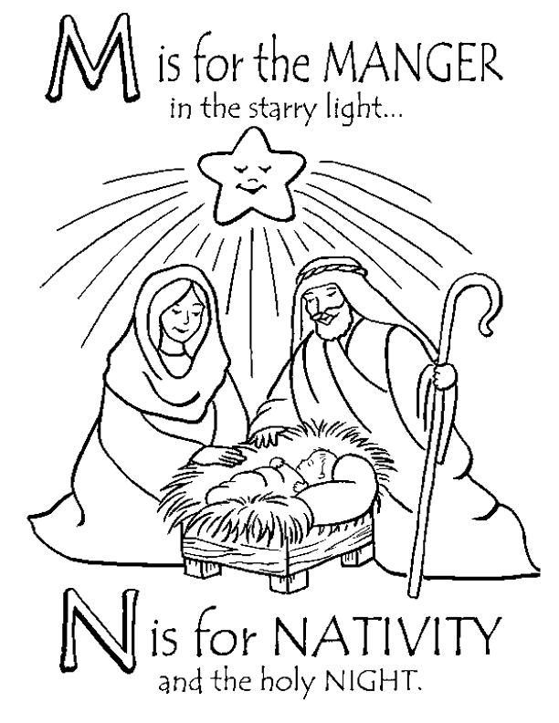 Printable Baby Jesus Coloring Page MusePrintables.com