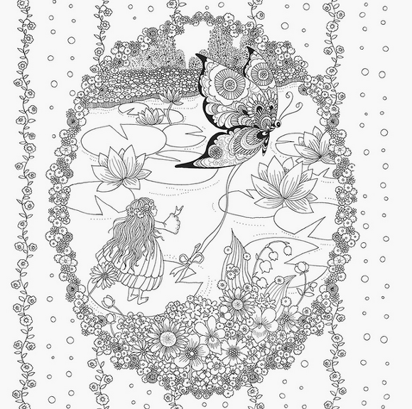 일본 컬러링북, 이상한 나라의 컬러링북, 어른을 위한 그림색칠하기