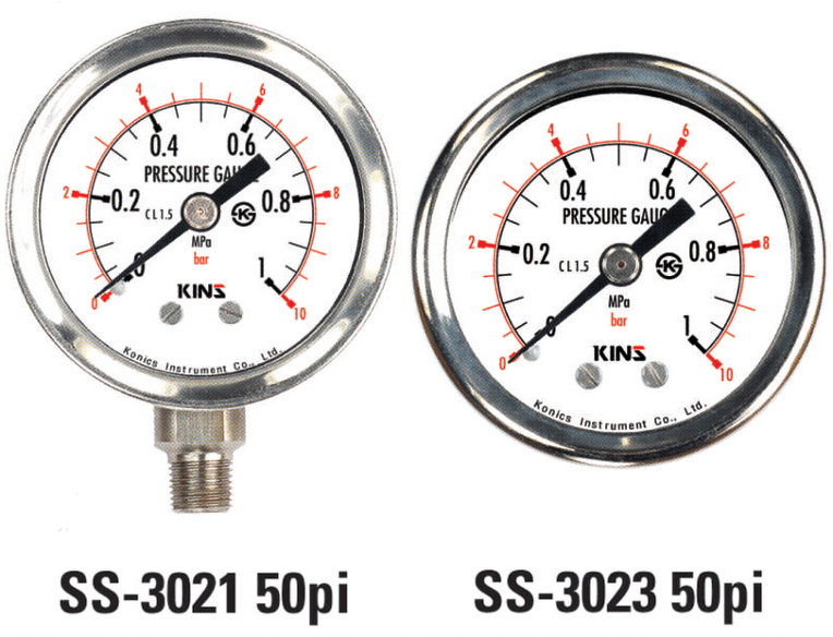 특수 압력계(Special Pressure Gauge)SS3020 50pi/코닉스/킨스/konics/kins