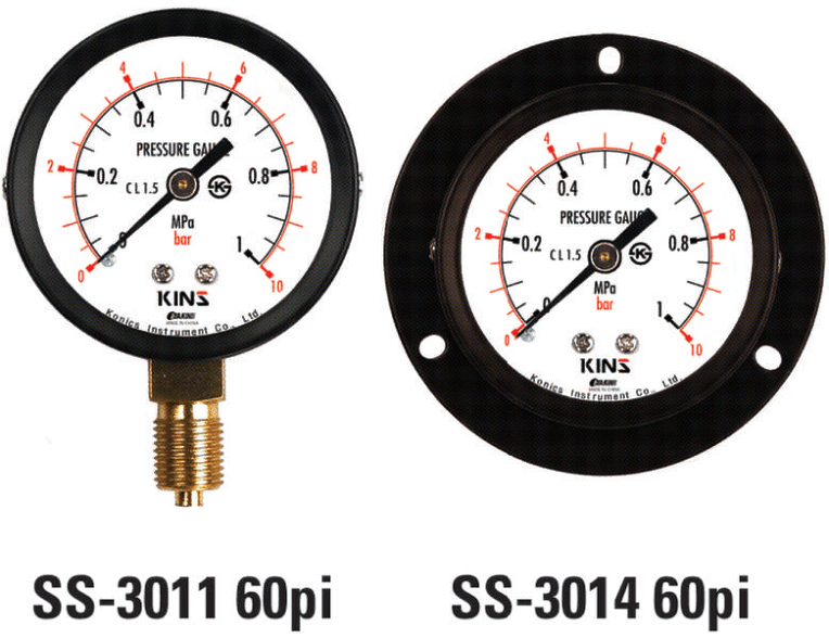 일반 압력계(General Pressure Gauge)SS3010 60pi/코닉스/킨스/konics/kins