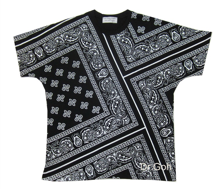 new PAISLEY BANDANA Printed Graphic TShirt Black Color Celebrity