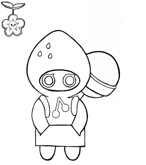 쿠키런 색칠공부 딸기맛쿠키 쮸앤쮼의 리틀하우스