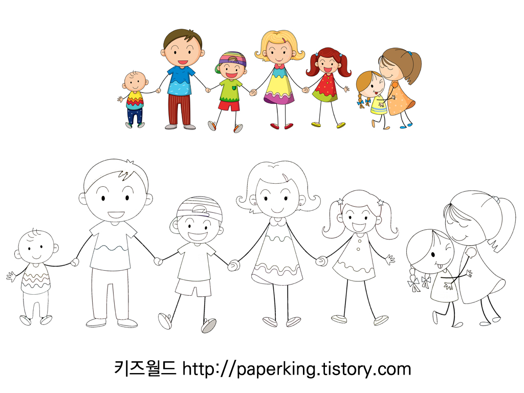 키즈월드 [색칠놀이]우리는 가족