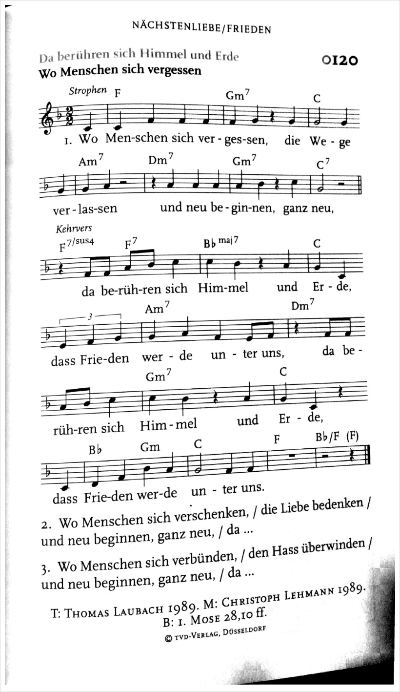 미션스쿨 [독일어찬양] Wo Menschen sich vergessen