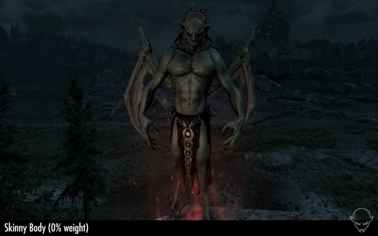 [스카이림 모드]Mighty Beasts Vampire Lord and Werewolf(체중에 따른 뱀파이어로드와 늑대인간의 크기)