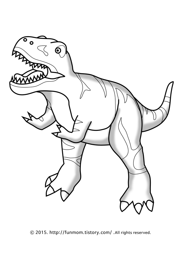티라노사우르스 공룡색칠공부도안Tyrannosaurus Coloring