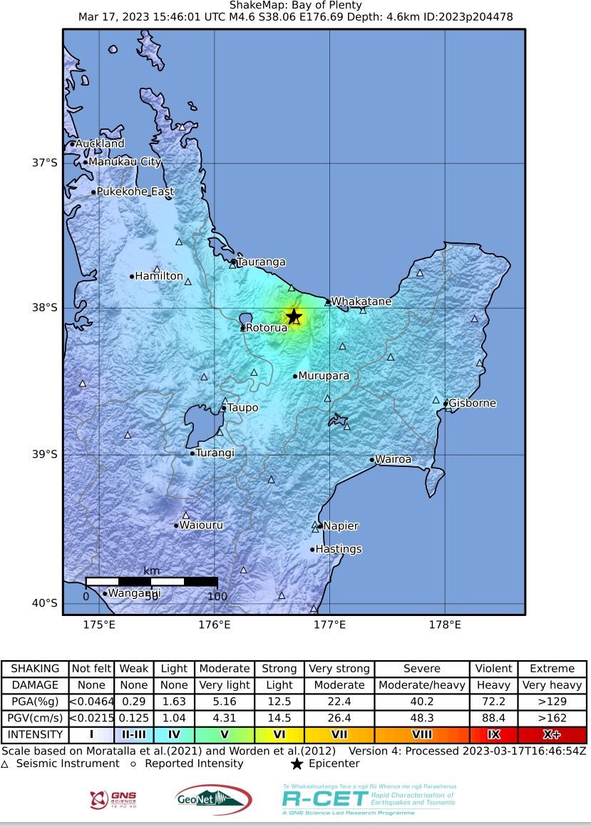 Kawerau Earthquake Swarm Coromandel's CFM