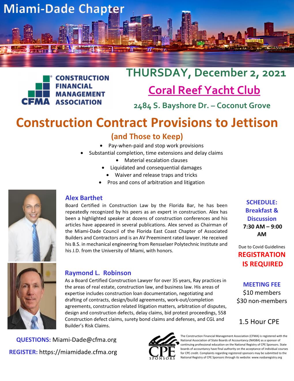 Construction Contract Provisions to Jettison (and Those to