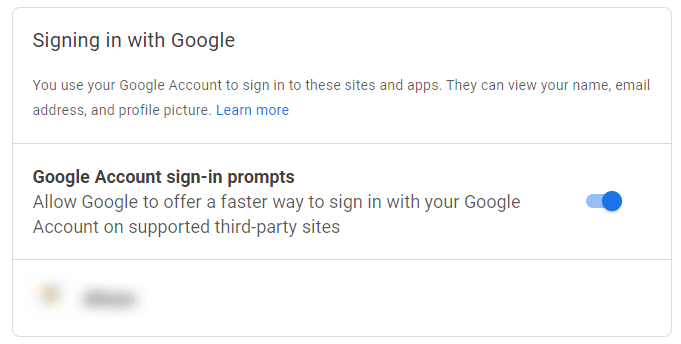 How To Turn Off The “Sign in with Google” Prompt