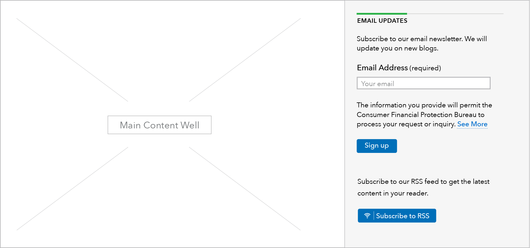 Email signup forms CFPB Design System