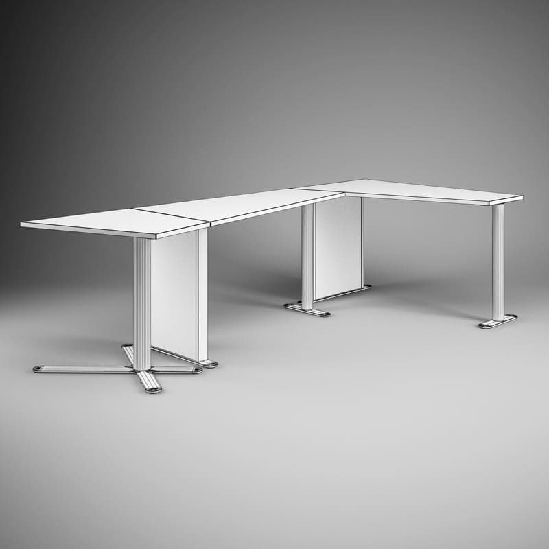 Office Desk Corner Unit 39 CGAxis 3D models, PBR, HDRI for your 3D