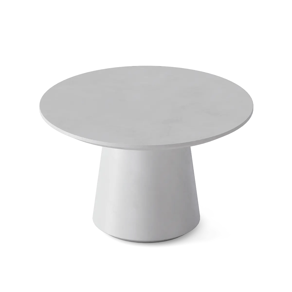 Round White Modern Coffee Table
