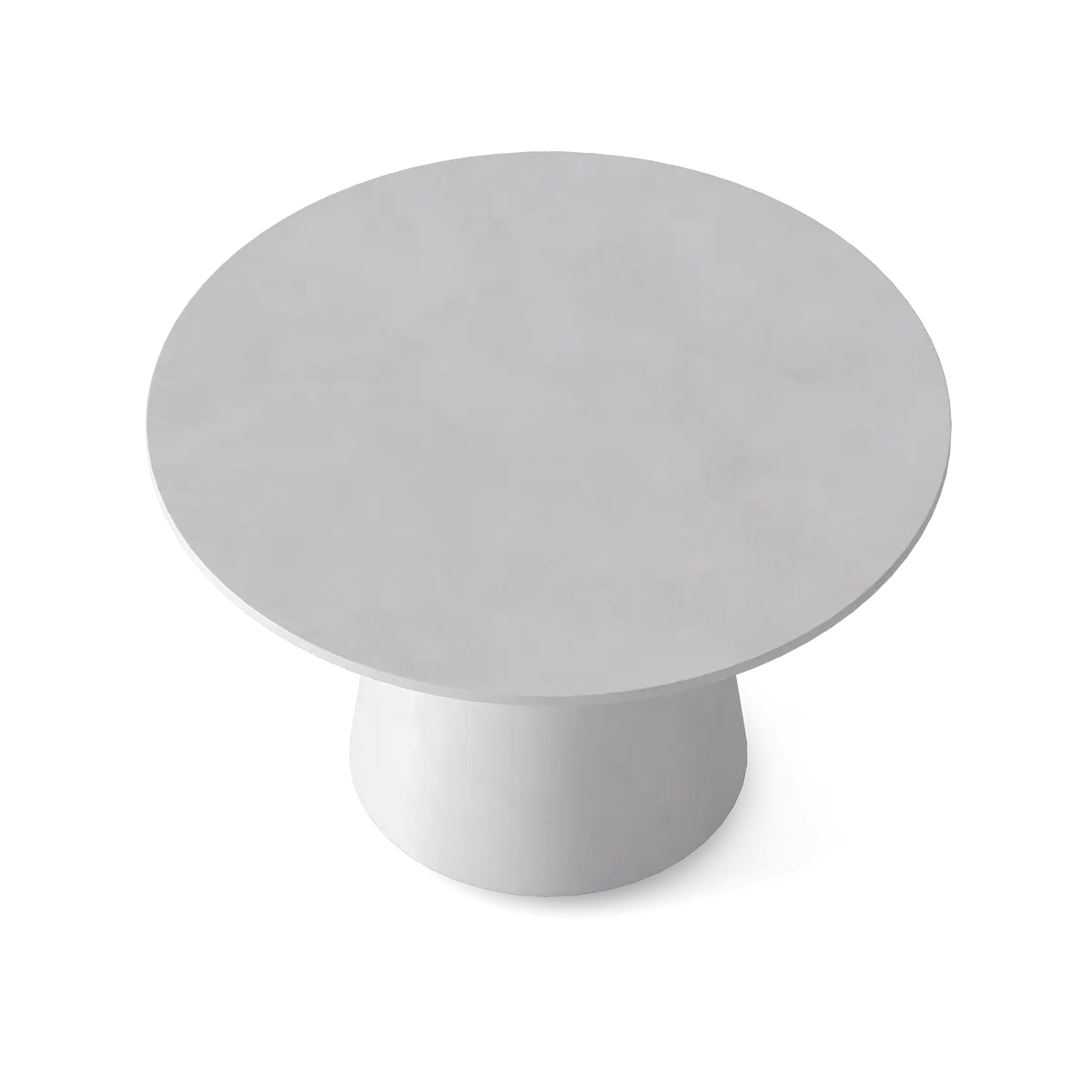 Round White Modern Coffee Table