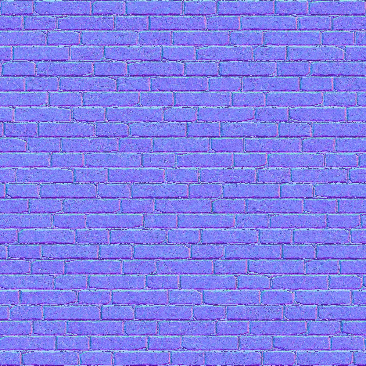 Blue Painted Brick Wall PBR Texture