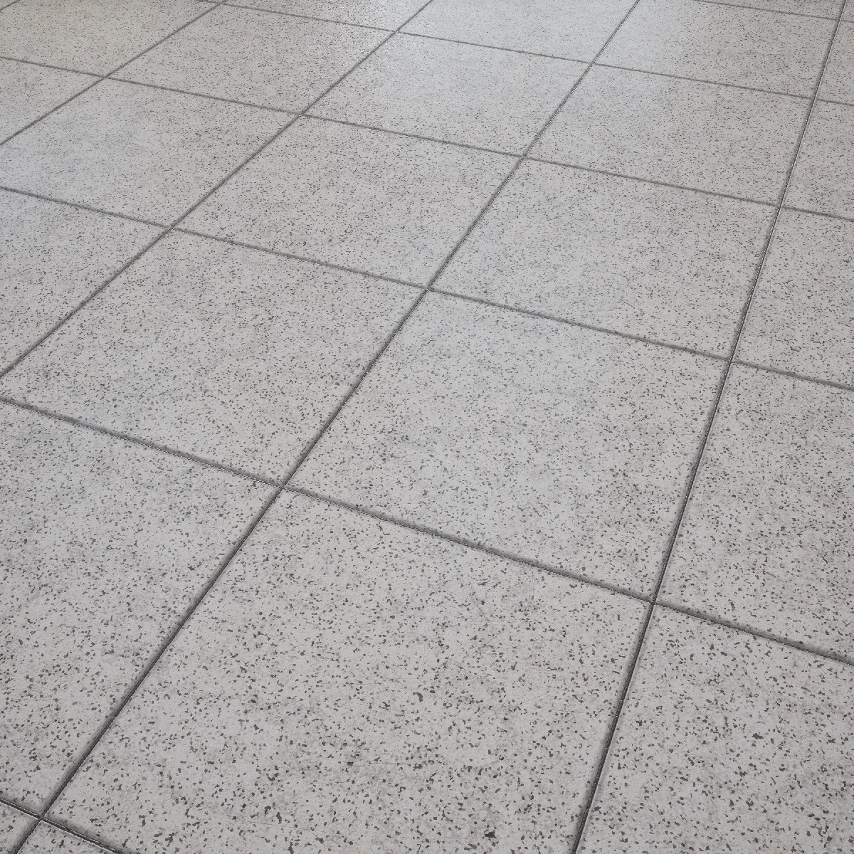 White Granite Tiles PBR Texture