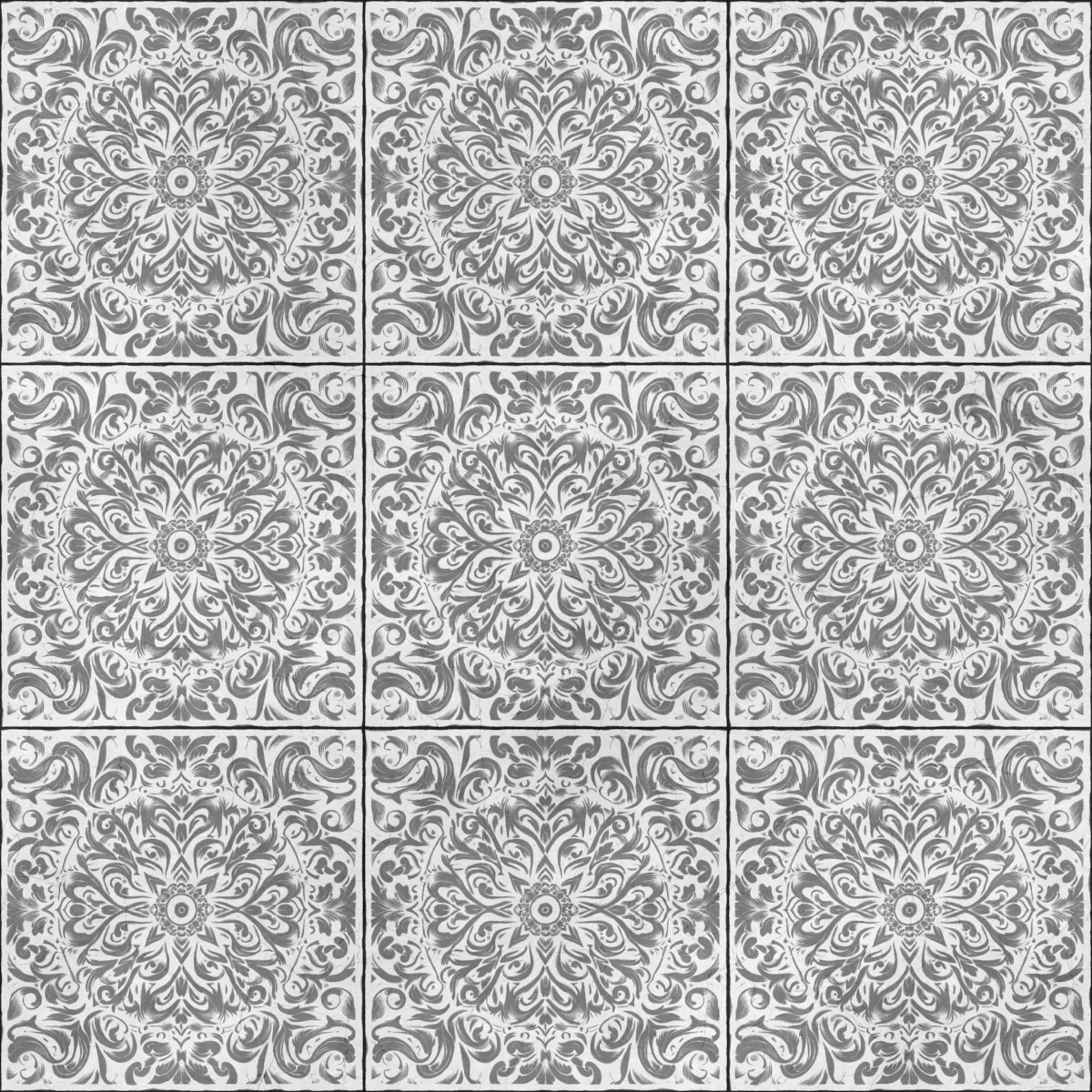 Patterned Stone Tiles PBR Texture