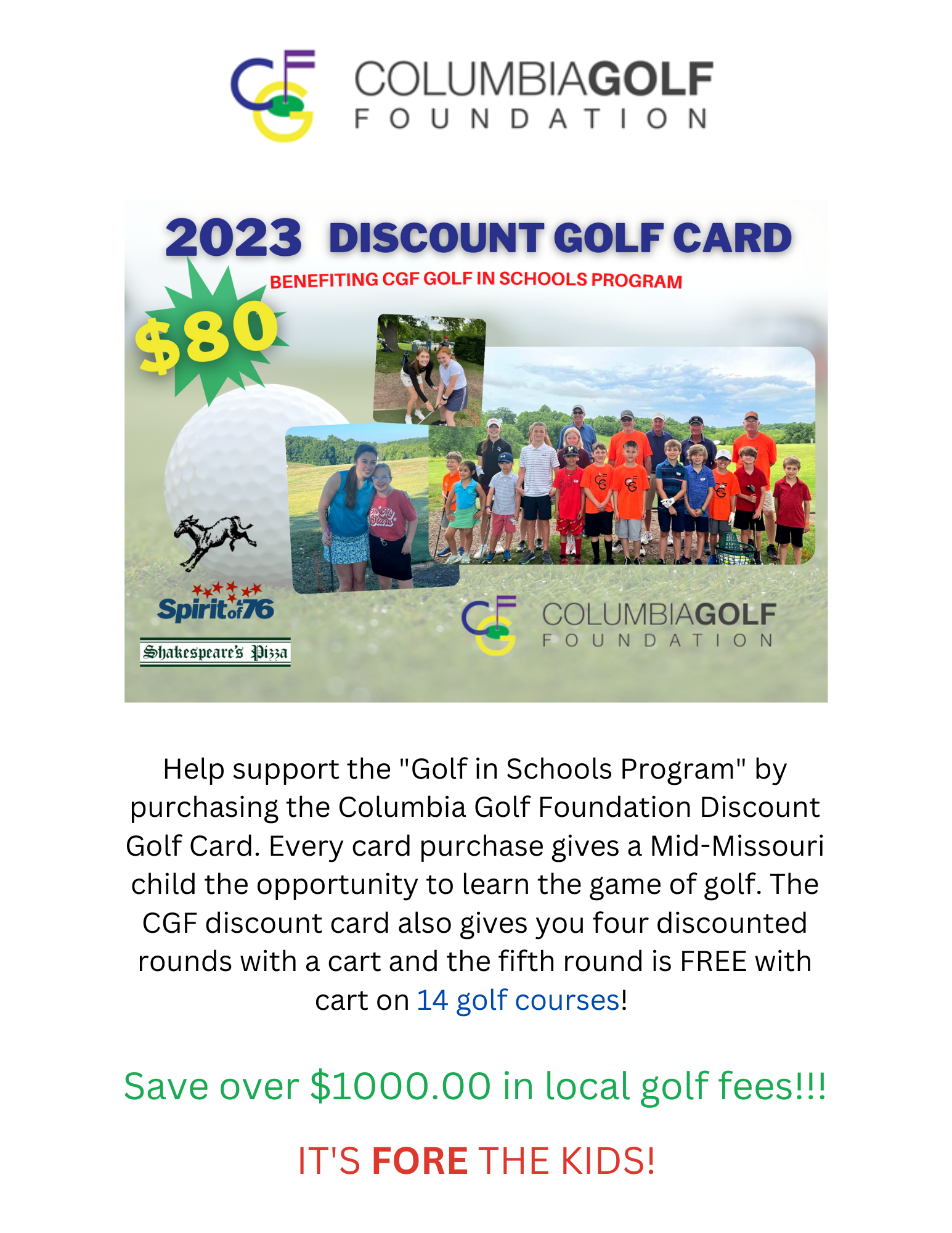 Mid Missouri Discount Golf Card