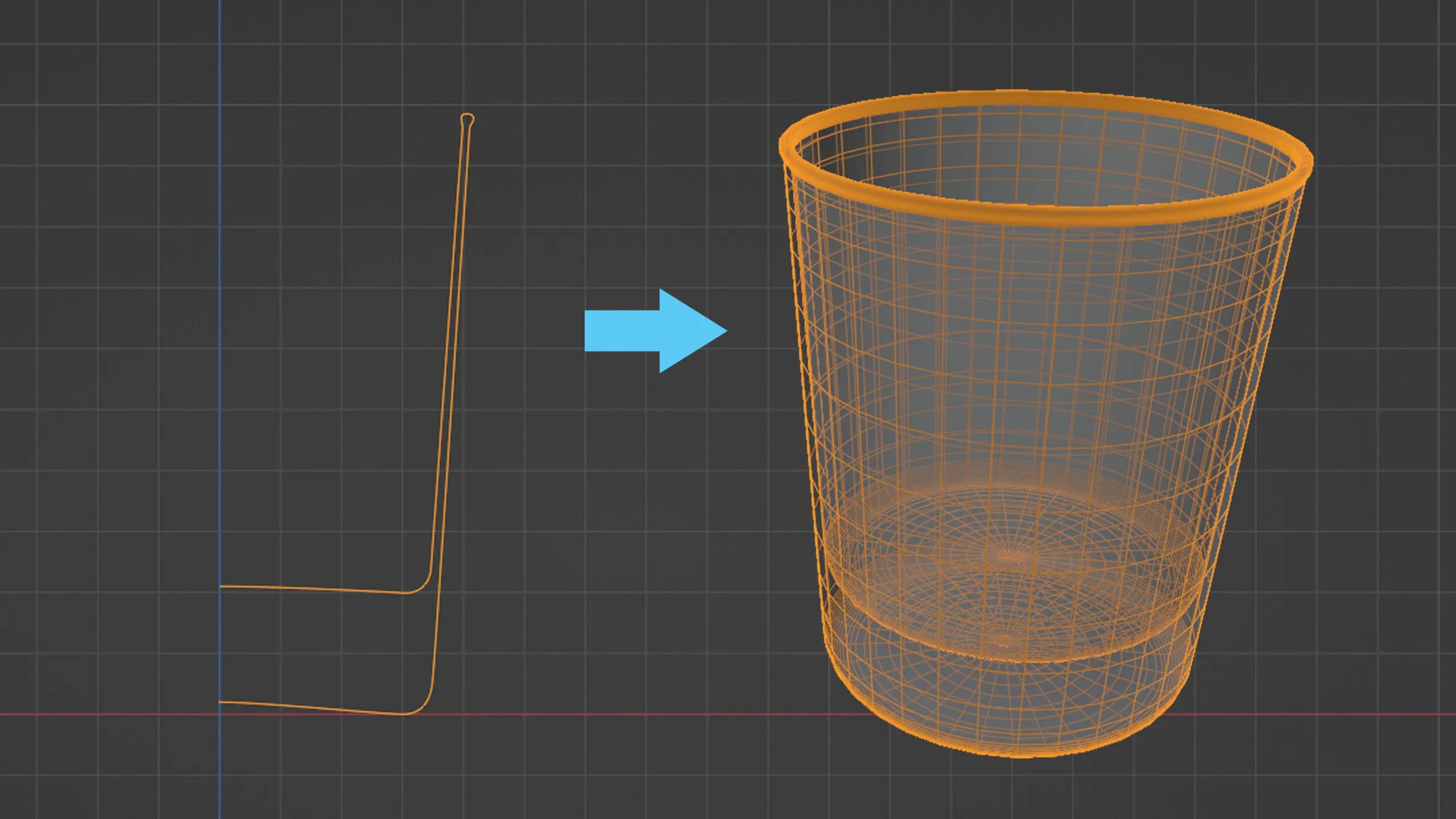 How To Make 3D Cup Blender Curve Surface Modeling