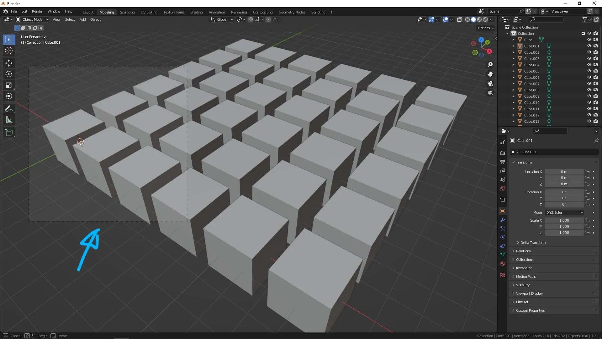 How to select multiple objects in Blender