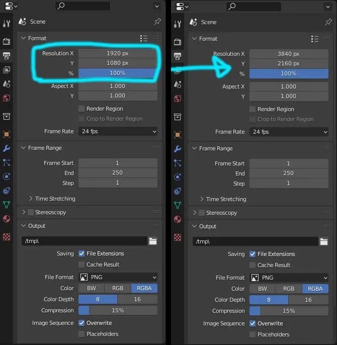 How to Render 4K Resolution in Blender