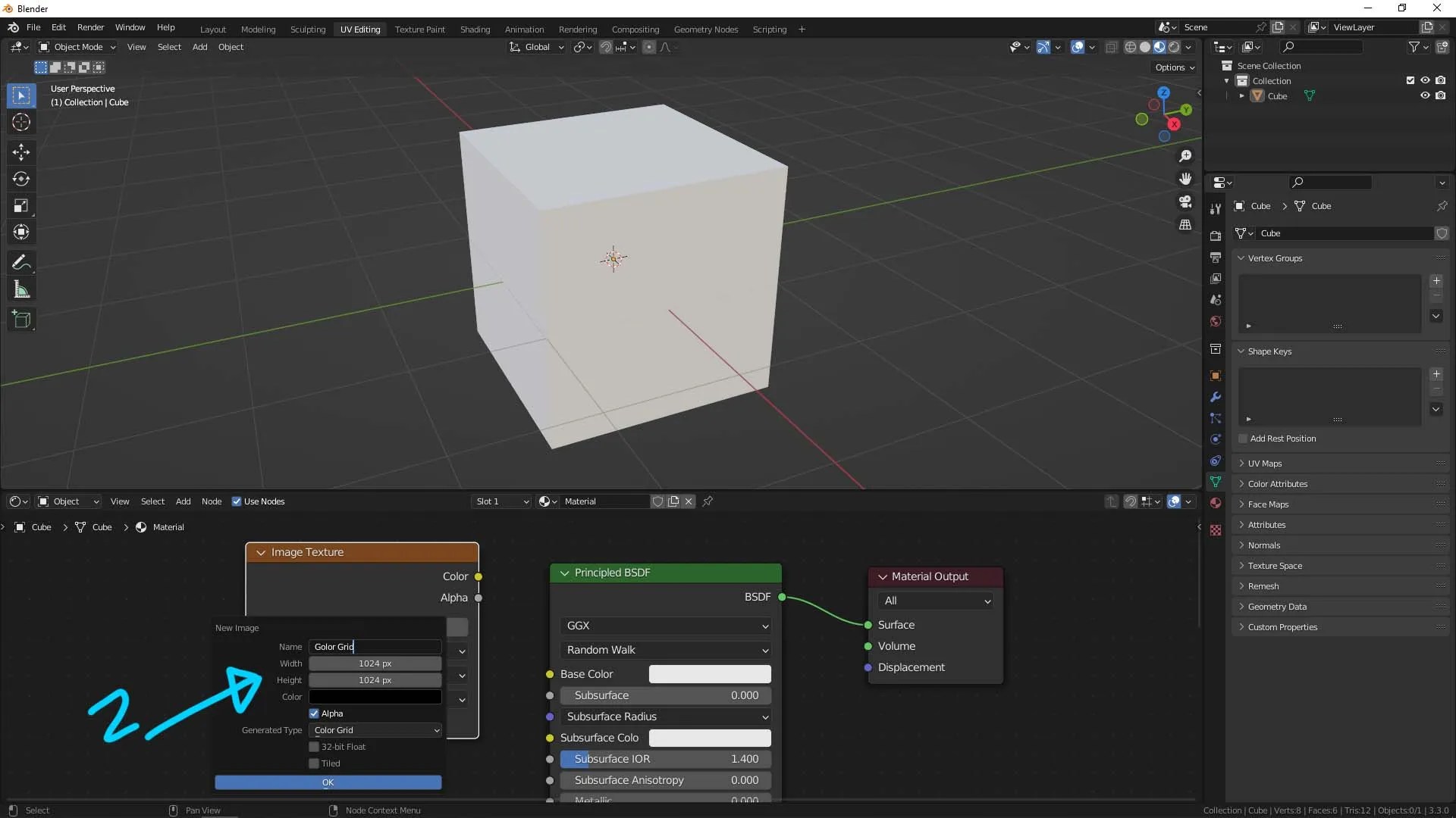 How to make Blender Checkers as Texture