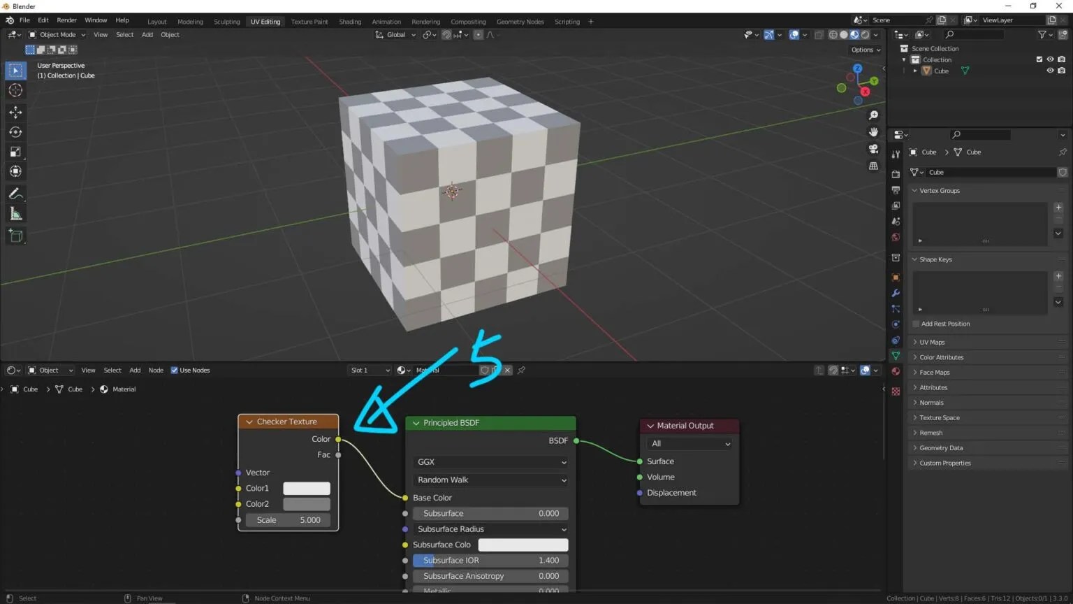 How to make Blender Checkers as Texture