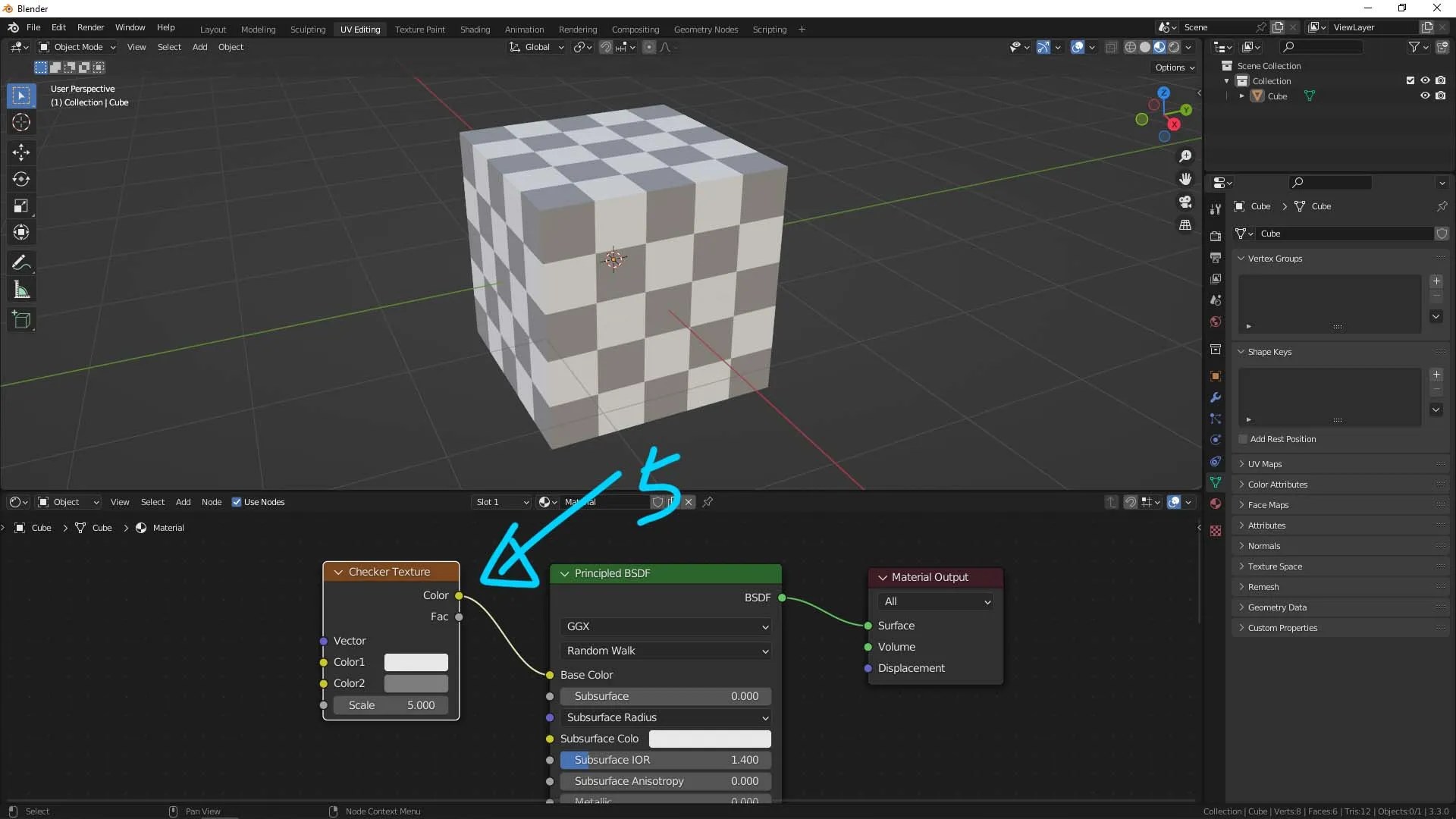 How to make Blender Checkers as Texture