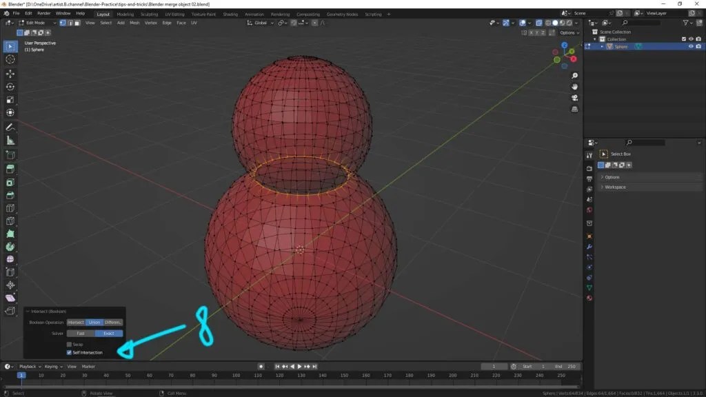 How to merge object in Blender