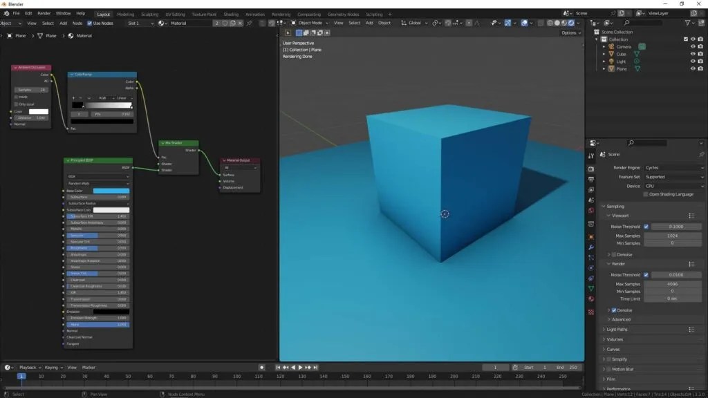 How to add Ambient Occlusion in Blender