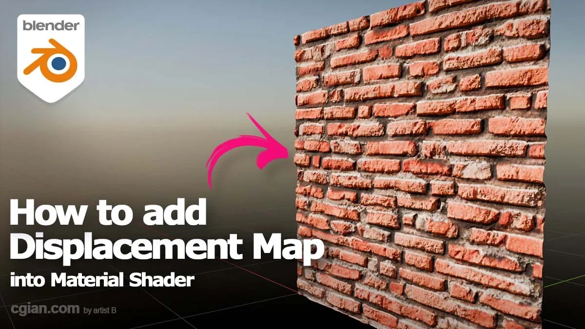 How to use displacement node in material shader in Blender