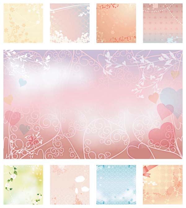 Wedding background template set Free download